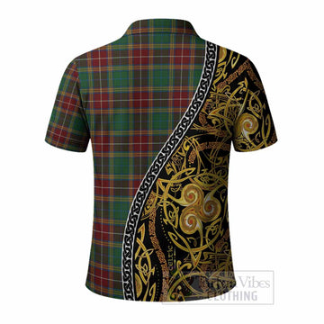 Baxter Tartan Crest Polo Shirt Celtic Knot and Triple Trickle Spiral Symbols