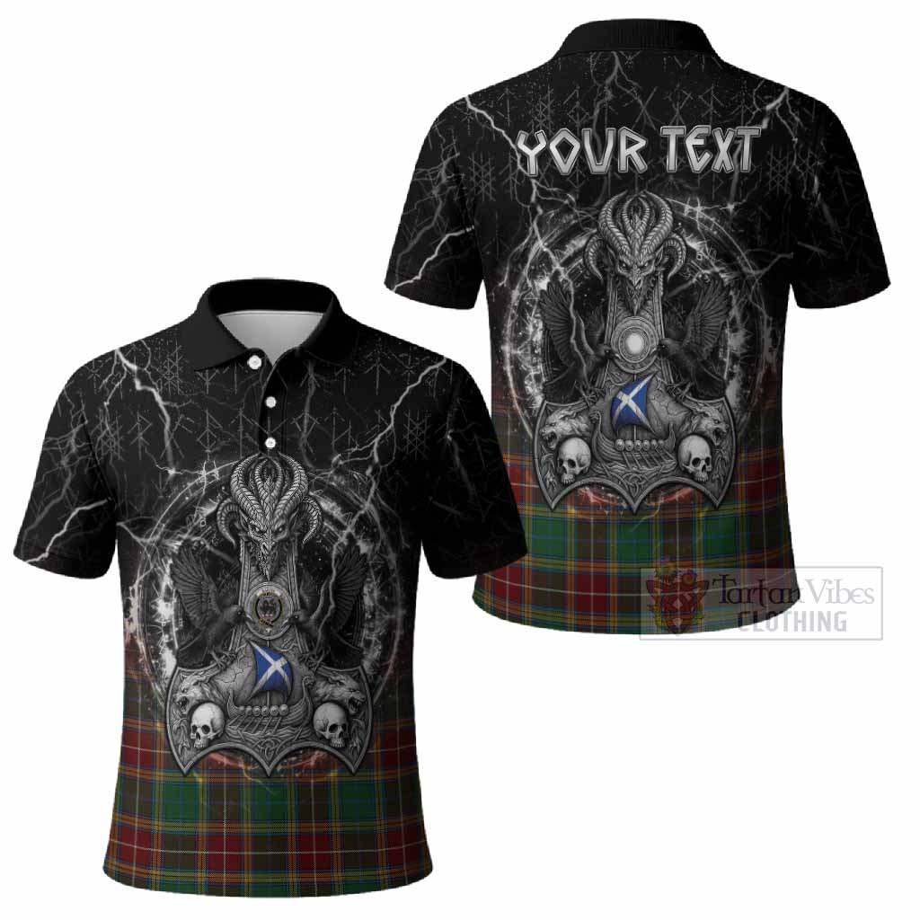Baxter Tartan Crest Polo Shirt Celtic Odin's Raven Legacy