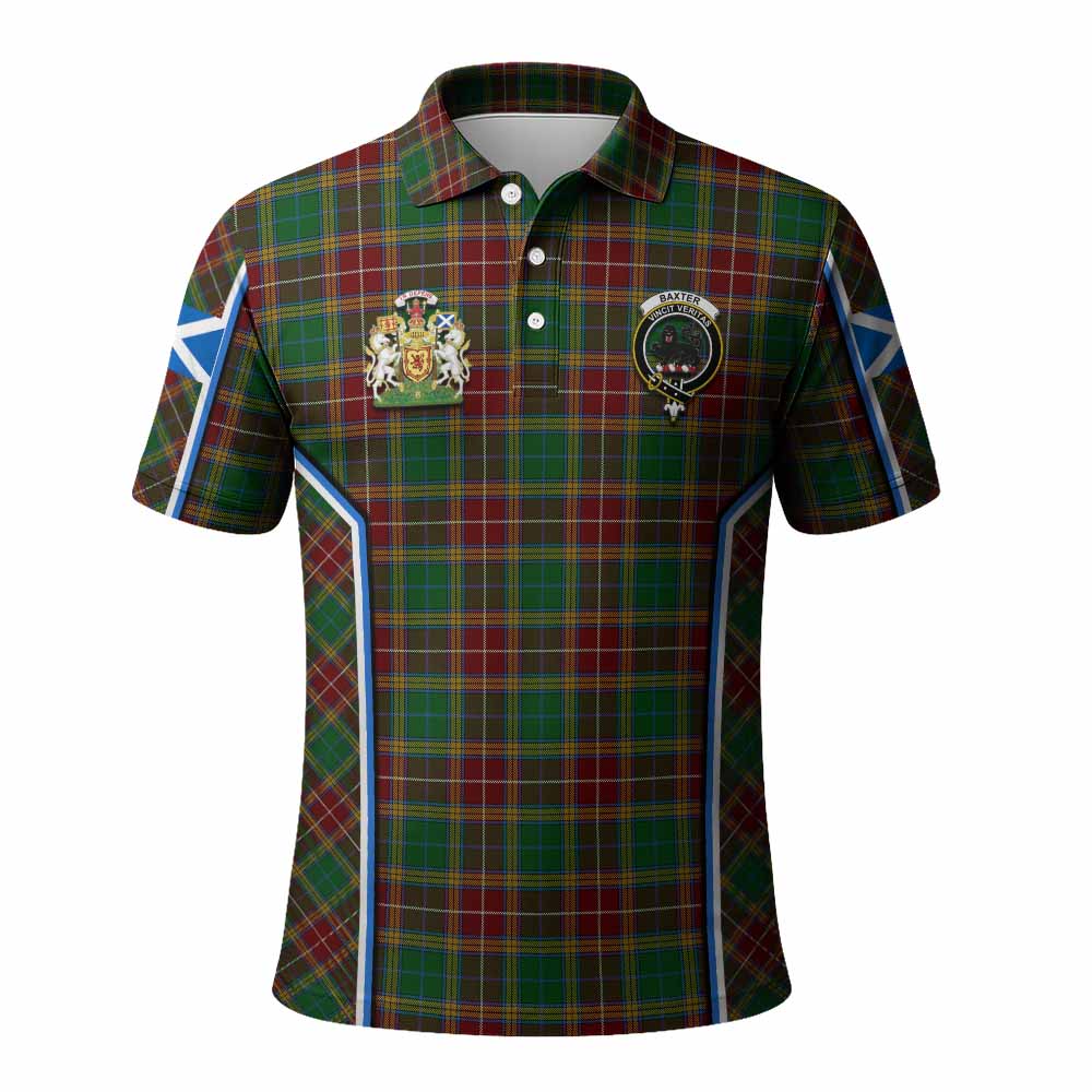 Baxter Tartan Crest Polo Shirt Scotland Coat of Arm Flag Style - Tartan Vibes Clothing