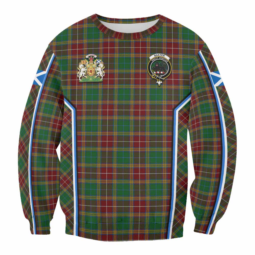 Baxter Tartan Crest Sweatshirt Scotland Coat of Arm Flag Style - Tartan Vibes Clothing