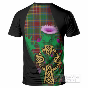 Baxter Tartan Crest T-Shirt Celtic Cross Thistle Flowers