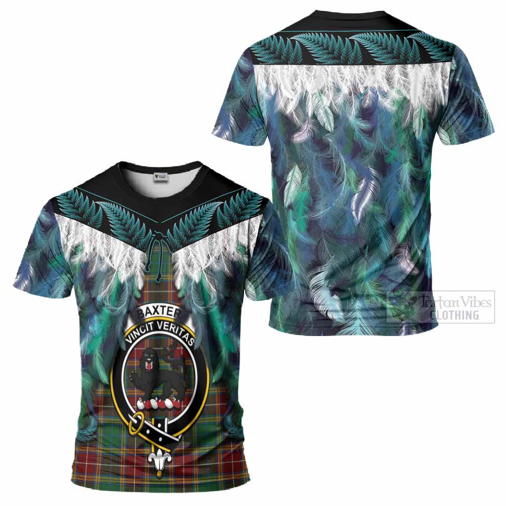 Baxter Tartan Crest T-Shirt New Zealand Maori Korowai Cloak