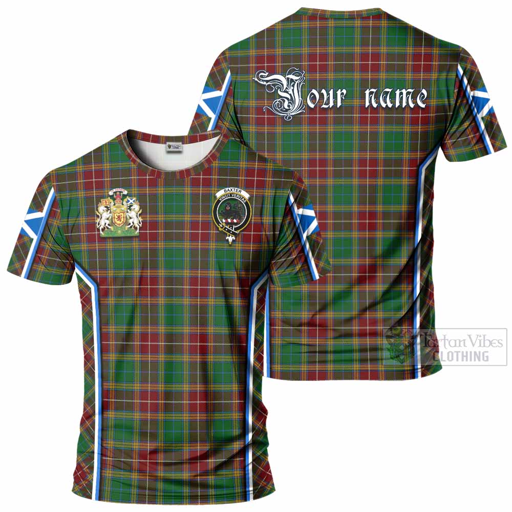 Baxter Tartan Crest T-shirt Scotland Coat of Arm Flag Style - Tartan Vibes Clothing
