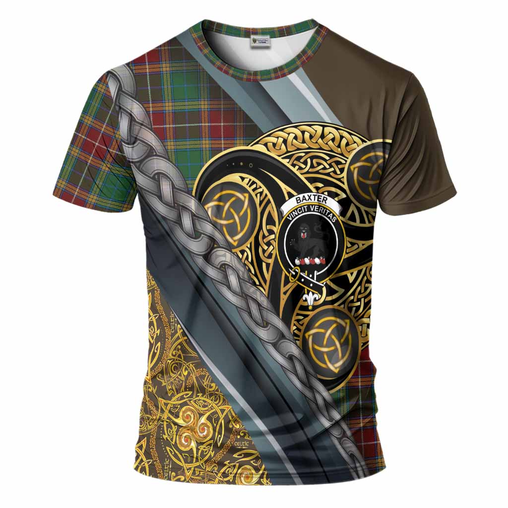 Baxter Tartan Crest T-Shirt Scottish Triskele Celtic