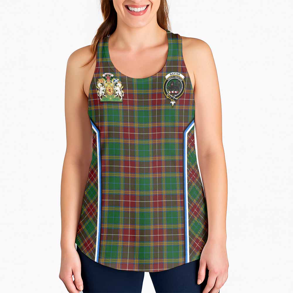Baxter Tartan Crest Women Racerback Tanks Scotland Coat of Arm Flag Style - Tartan Vibes Clothing