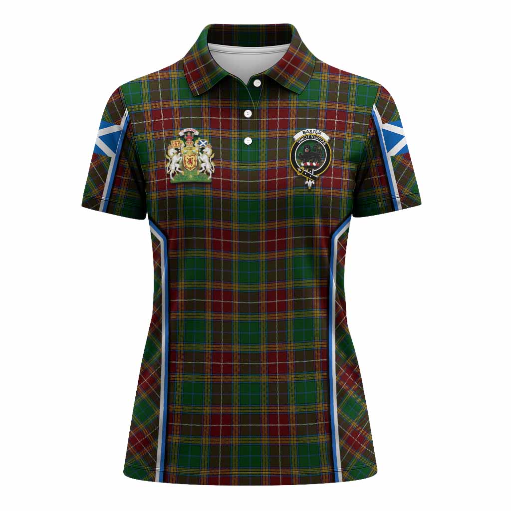 Baxter Tartan Crest Women's Polo Shirt Scotland Coat of Arm Flag Style - Tartan Vibes Clothing