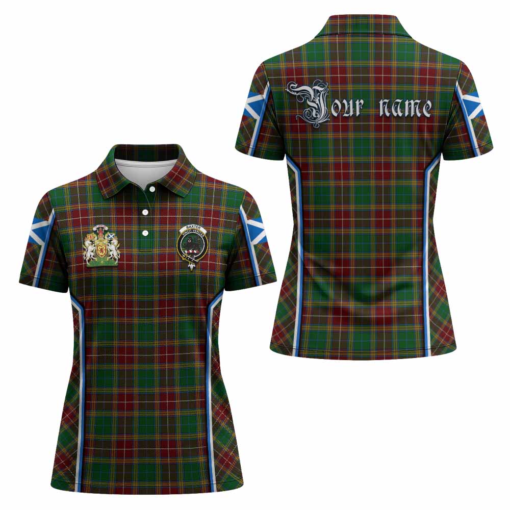 Baxter Tartan Crest Women's Polo Shirt Scotland Coat of Arm Flag Style - Tartan Vibes Clothing