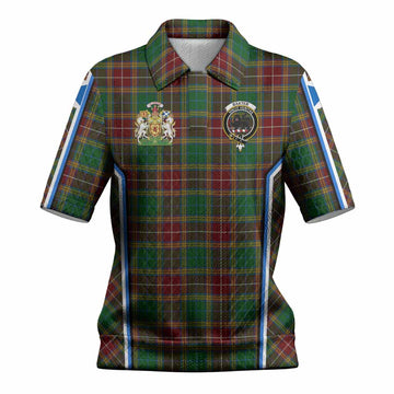 Baxter Tartan Crest Women’s Polo Sweater Top Scotland Coat of Arm Flag Style