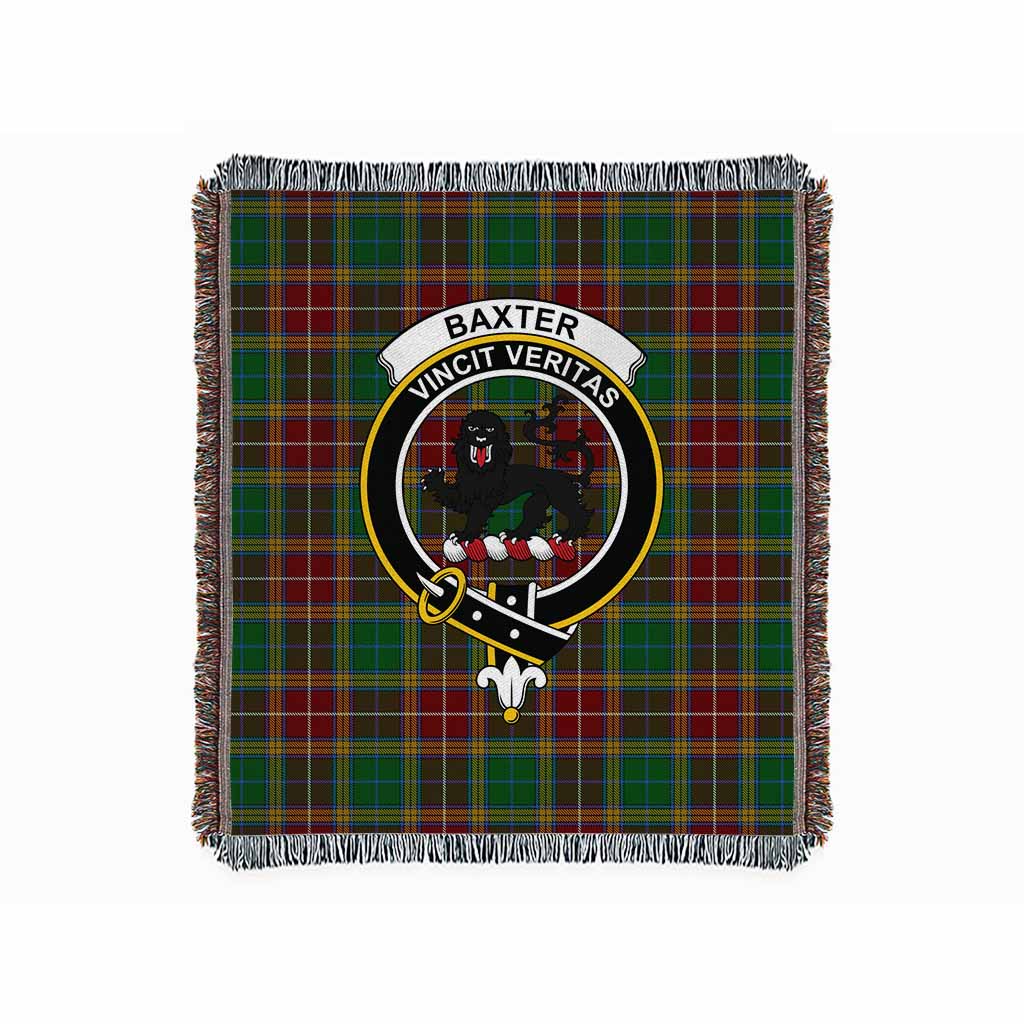 Baxter Tartan Crest Woven Blanket M 51 x 60 inches 130 x 150cm - Tartan Vibes Clothing