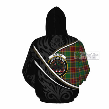 Baxter Tartan Family Crest Cotton Hoodie Celtic Scottish Thistle Floral