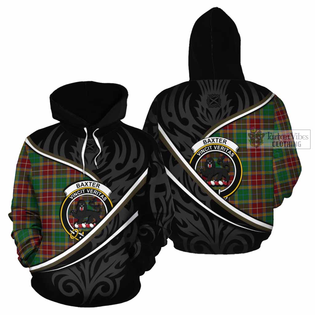 Baxter Tartan Family Crest Cotton Hoodie Celtic Scottish Thistle Floral - Tartan Vibes Clothing