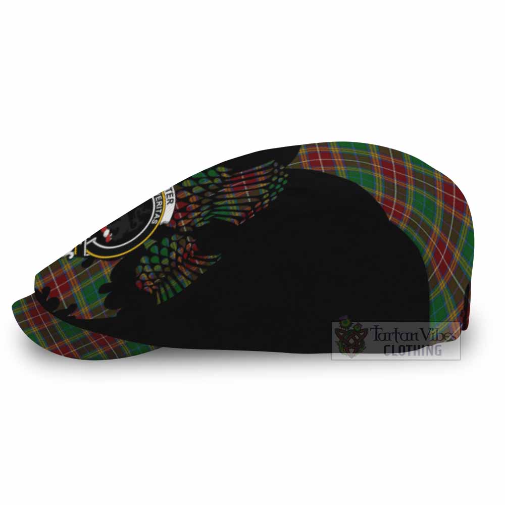 Baxter Tartan Family Crest Flat Cap, Jeff Cap Scotland Thistle Floral