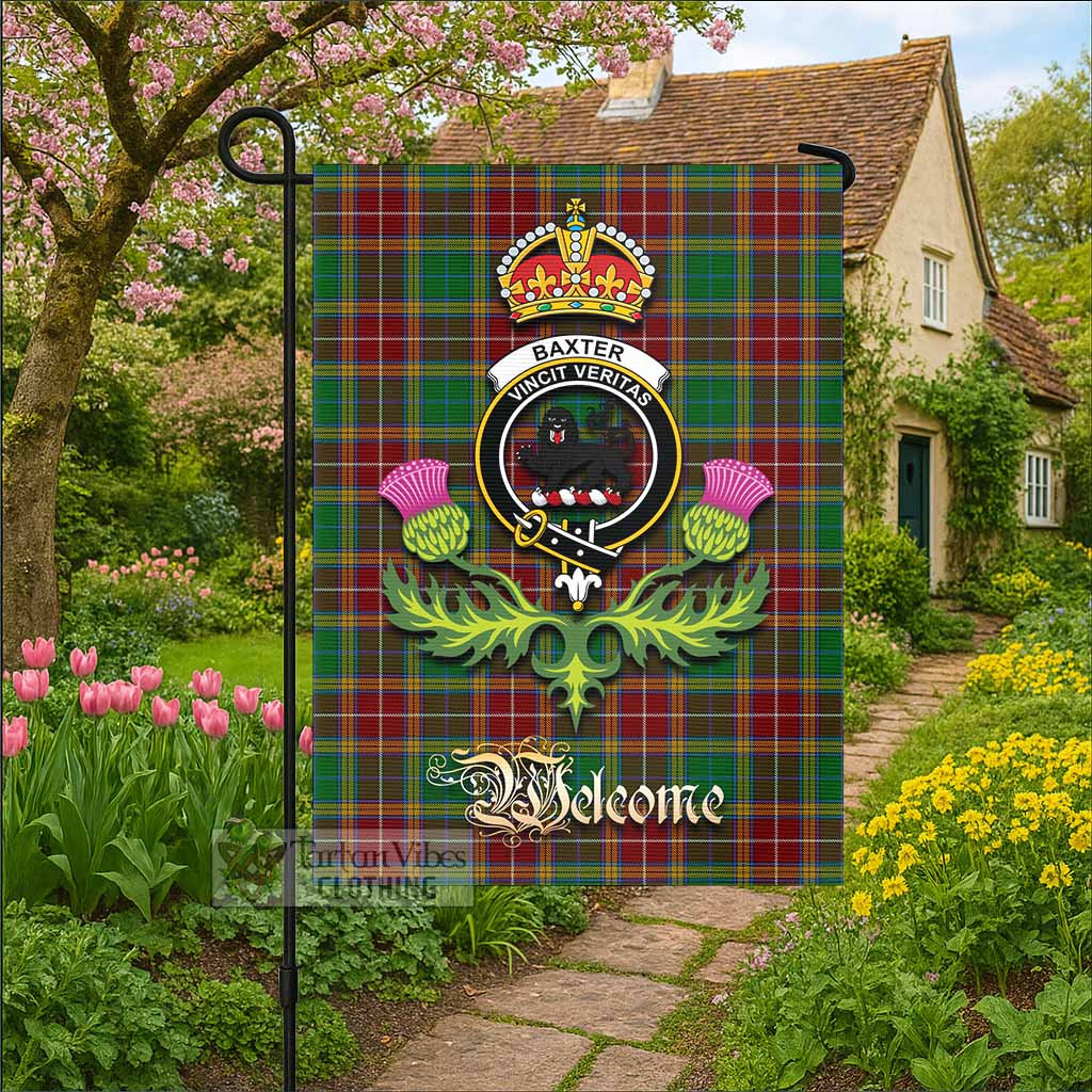 Baxter Tartan Family Crest Garden Flag Royal Thistle Welcome Style - Tartan Vibes Clothing