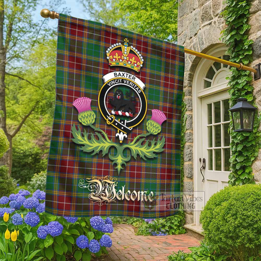 Baxter Tartan Family Crest Garden Flag Royal Thistle Welcome Style - Tartan Vibes Clothing