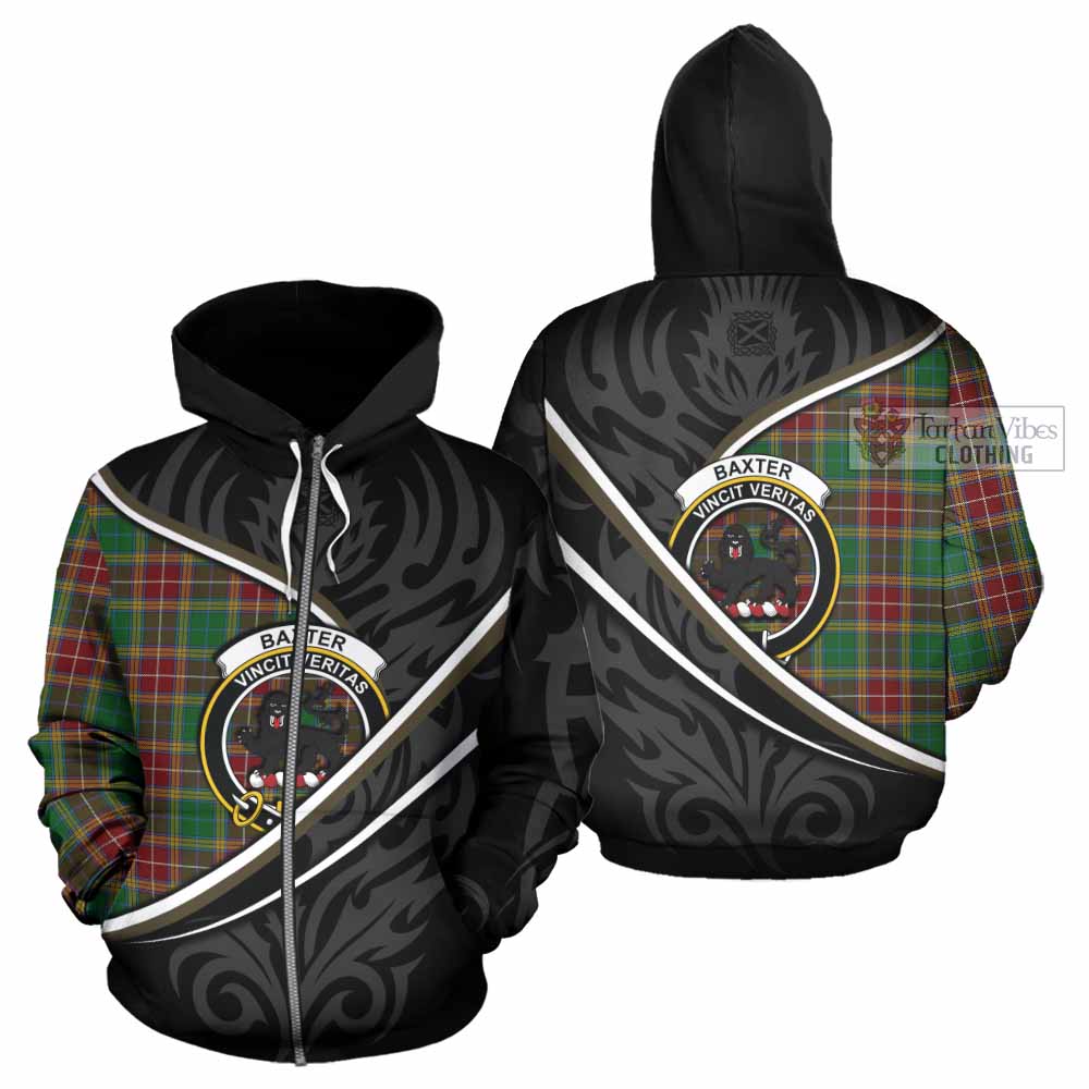 Baxter Tartan Family Crest Hoodie Celtic Scottish Thistle Floral - Tartan Vibes Clothing