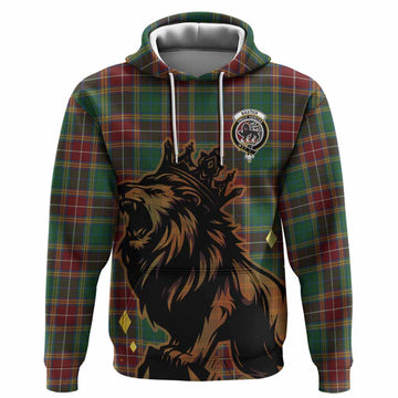 Baxter Tartan Family Crest Hoodie Crowned Lion Roaring