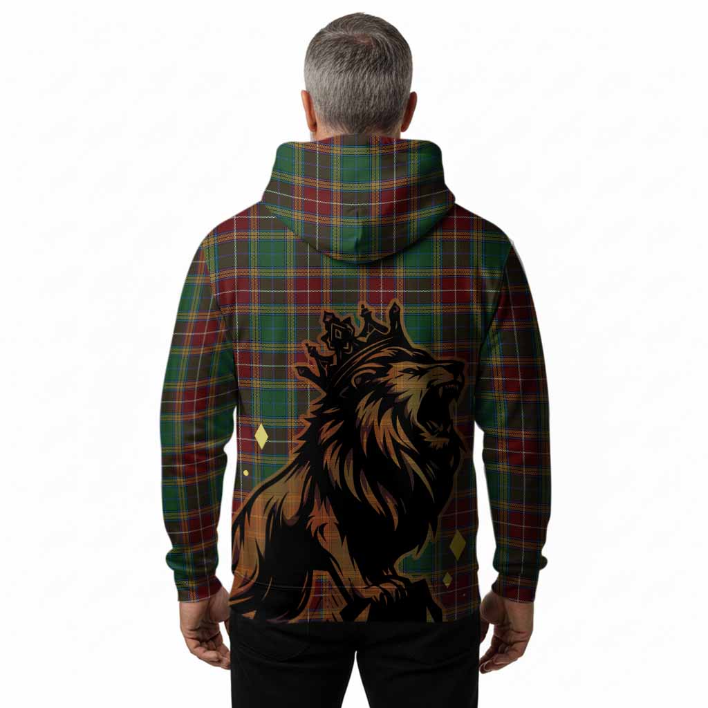 Baxter Tartan Family Crest Hoodie Crowned Lion Roaring