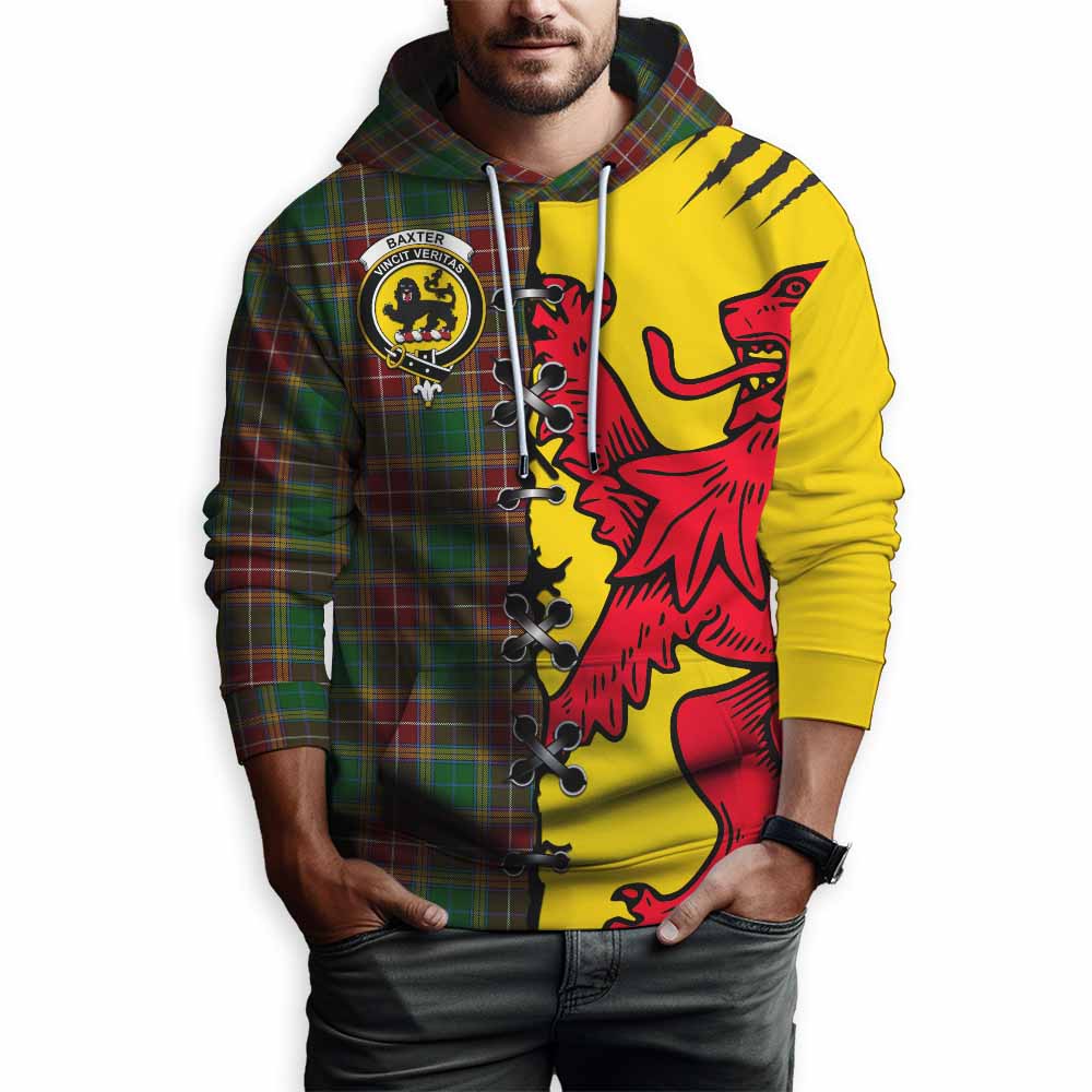 Baxter Tartan Family Crest Hoodie Lion Rampant Honor - Tartan Vibes Clothing