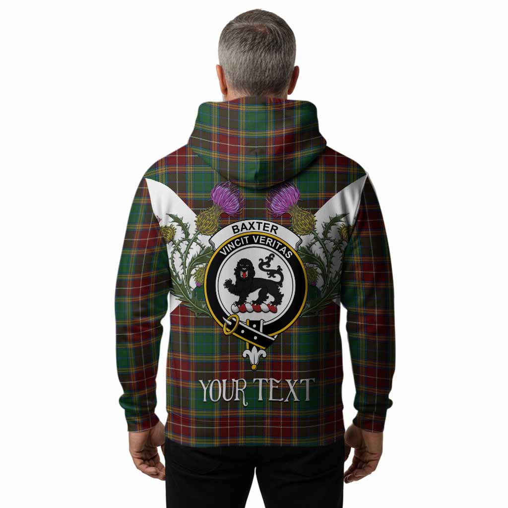 Baxter Tartan Family Crest Hoodie Scottish Burns Night Thistle Floral