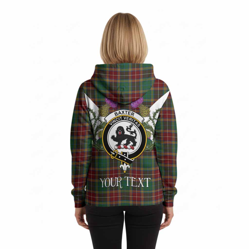 Baxter Tartan Family Crest Hoodie Scottish Burns Night Thistle Floral