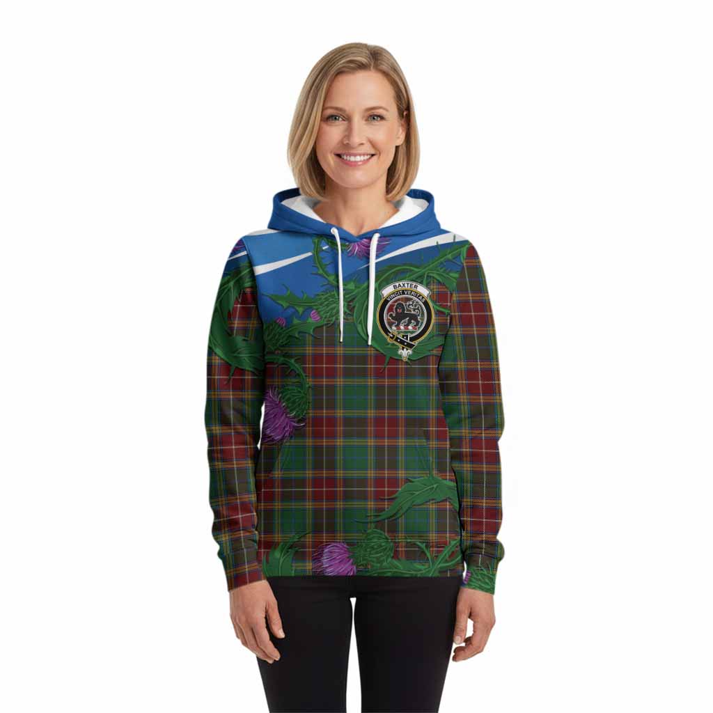 Baxter Tartan Family Crest Hoodie Thistle in Minimalism