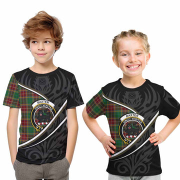 Baxter Tartan Family Crest Kid T-shirt Celtic Scottish Thistle Floral - Tartan Vibes Clothing