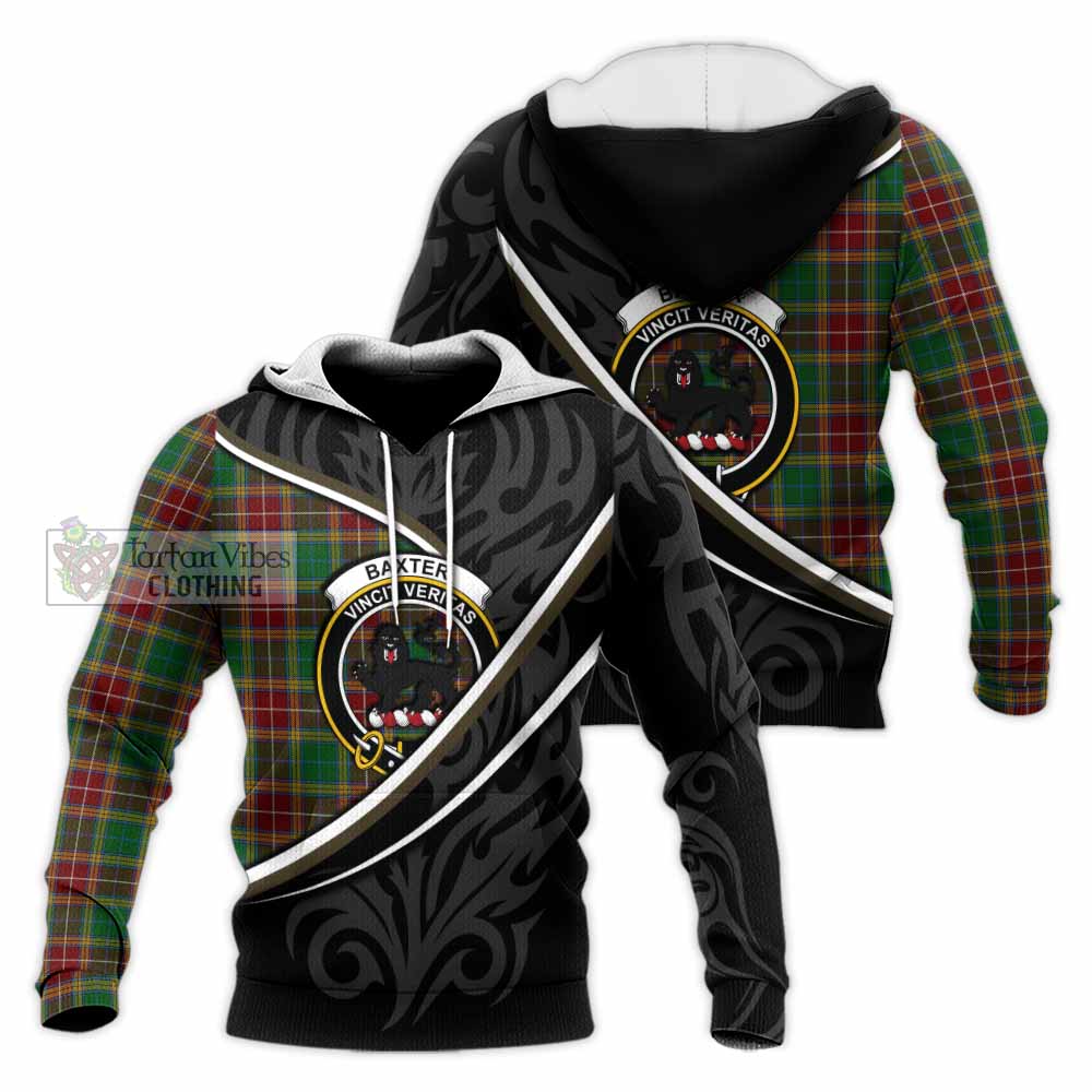 Baxter Tartan Family Crest Knitted Hoodie Celtic Scottish Thistle Floral - Tartan Vibes Clothing