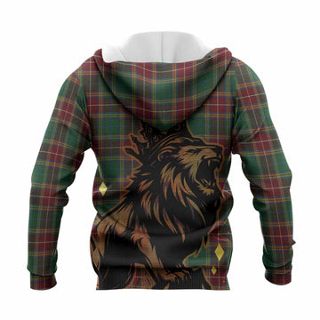Baxter Tartan Family Crest Knitted Hoodie Crowned Lion Roaring