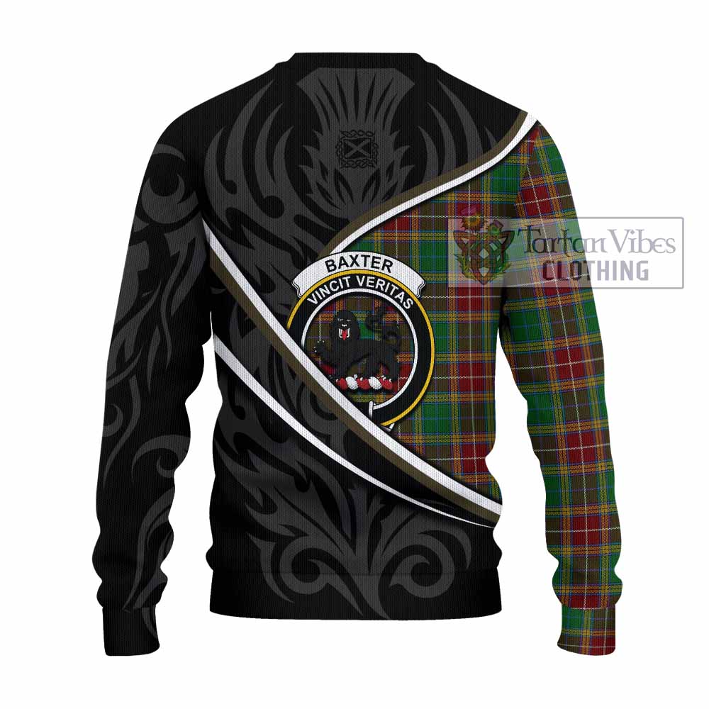 Baxter Tartan Family Crest Knitted Sweater Celtic Scottish Thistle Floral - Tartan Vibes Clothing