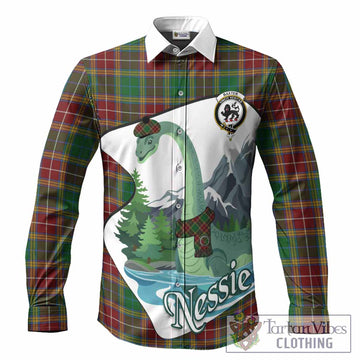 Baxter Tartan Family Crest Long Sleeve Button Shirts Nessie Scottish Loch Ness Monster