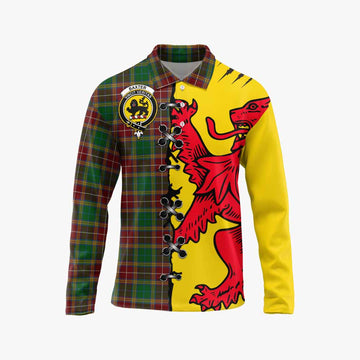 Baxter Tartan Family Crest Long Sleeve Polo Shirt Lion Rampant Honor