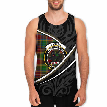 Baxter Tartan Family Crest Men Tank Top Celtic Scottish Thistle Floral