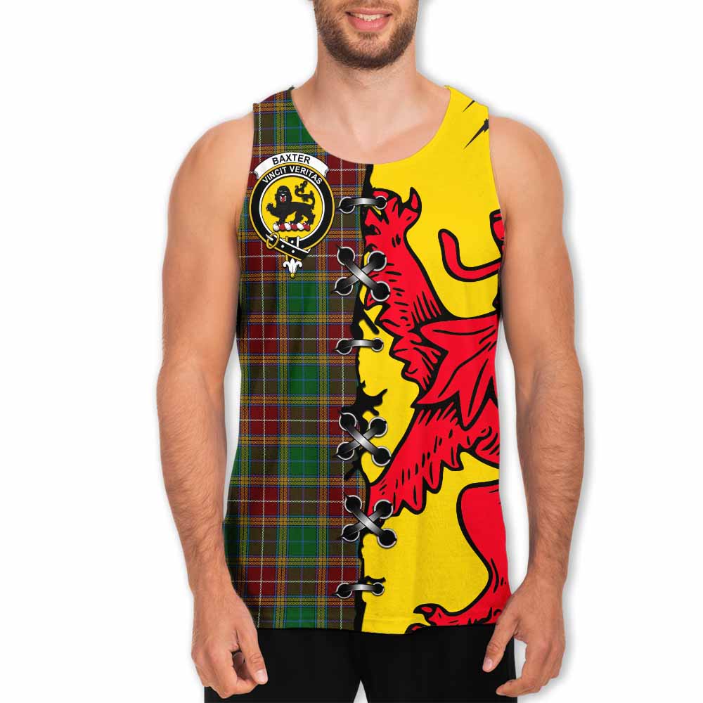 Baxter Tartan Family Crest Men Tank Top Lion Rampant Honor - Tartan Vibes Clothing