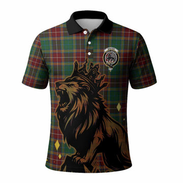 Baxter Tartan Family Crest Polo Shirt Crowned Lion Roaring