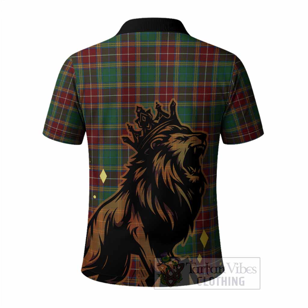Baxter Tartan Family Crest Polo Shirt Crowned Lion Roaring