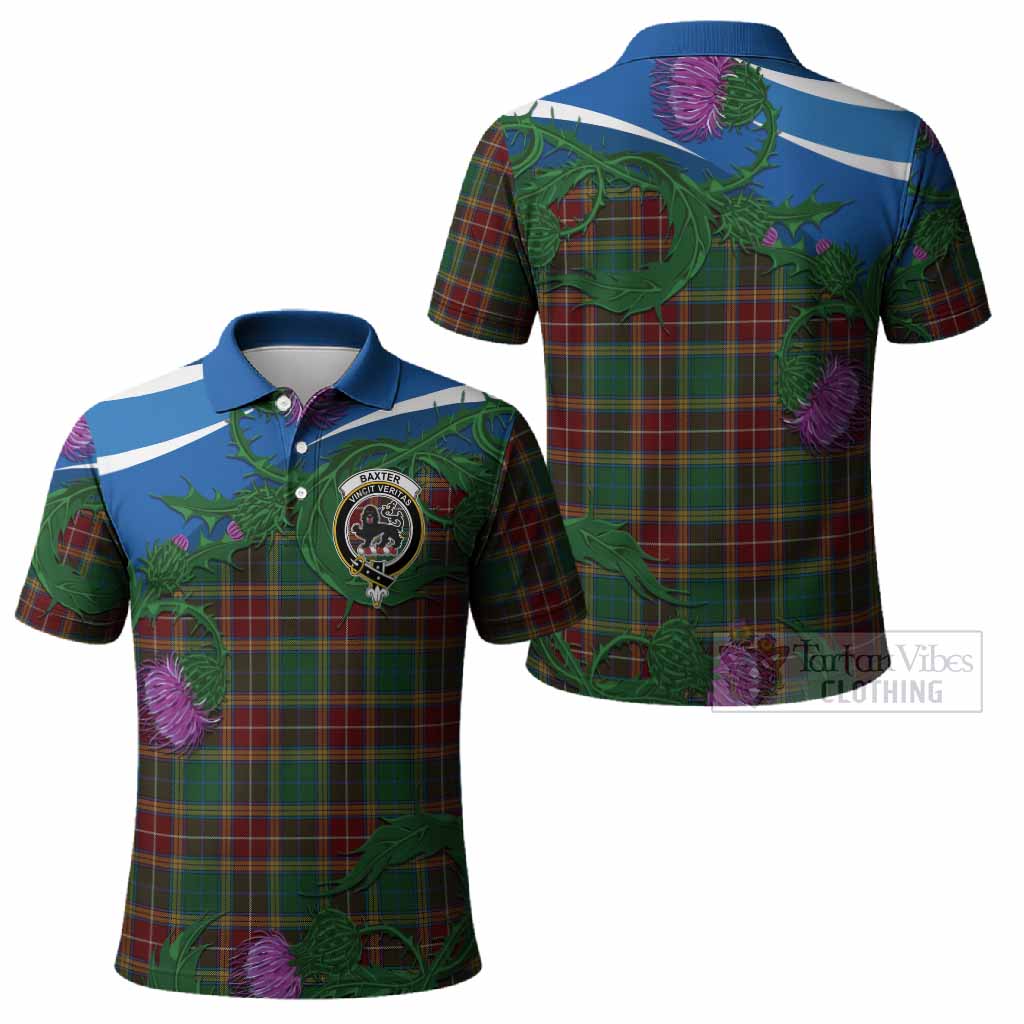 Baxter Tartan Family Crest Polo Shirt Thistle in Minimalism