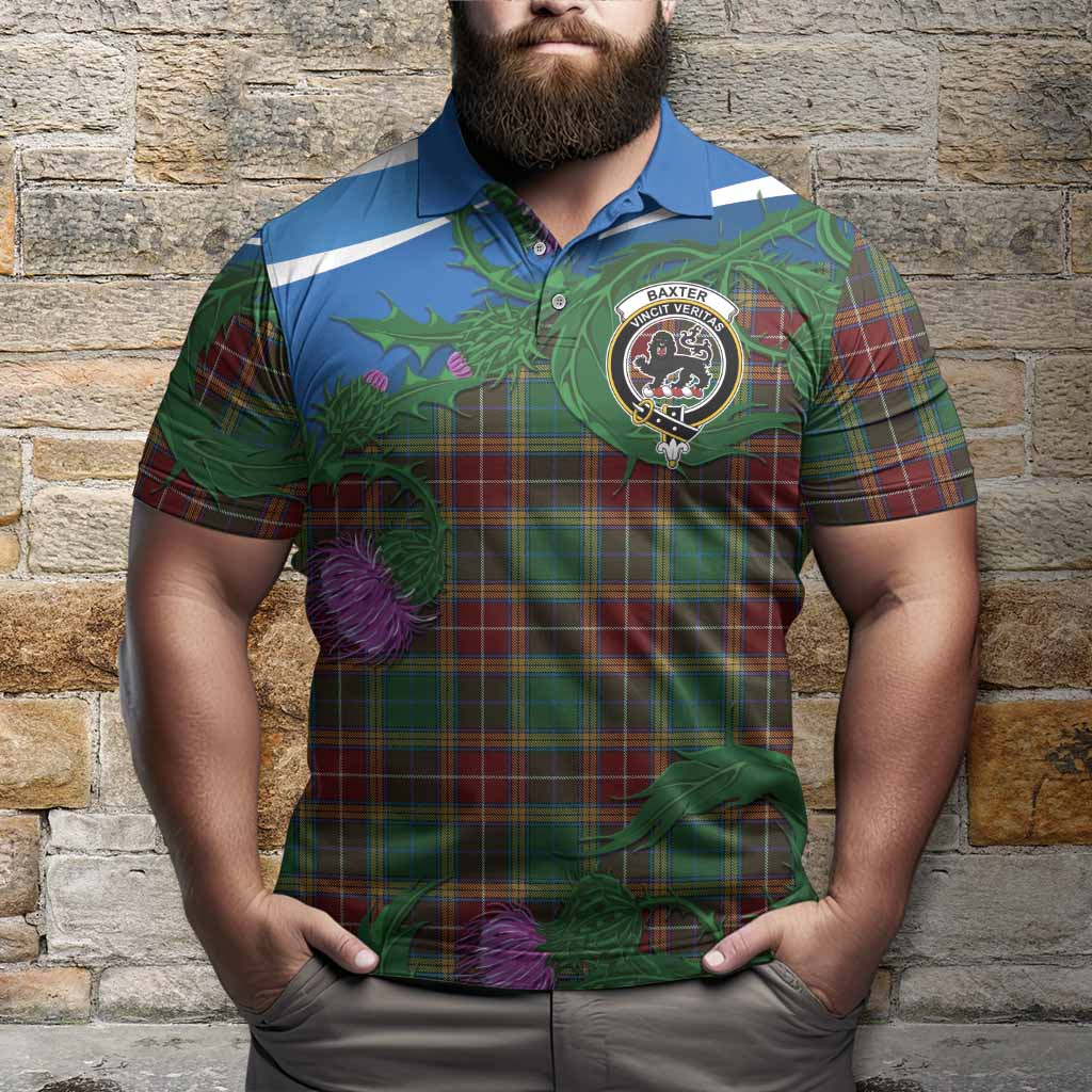 Baxter Tartan Family Crest Polo Shirt Thistle in Minimalism