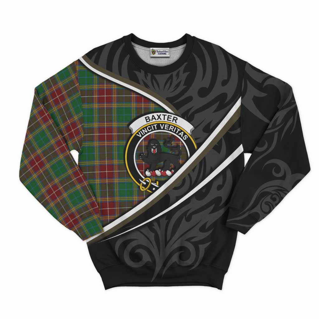 Baxter Tartan Family Crest Sweatshirt Celtic Scottish Thistle Floral - Tartan Vibes Clothing