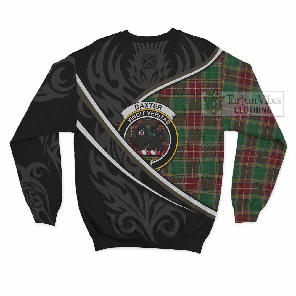 Baxter Tartan Family Crest Sweatshirt Celtic Scottish Thistle Floral - Tartan Vibes Clothing