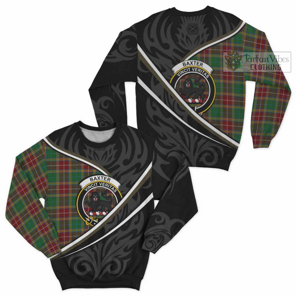 Baxter Tartan Family Crest Sweatshirt Celtic Scottish Thistle Floral - Tartan Vibes Clothing