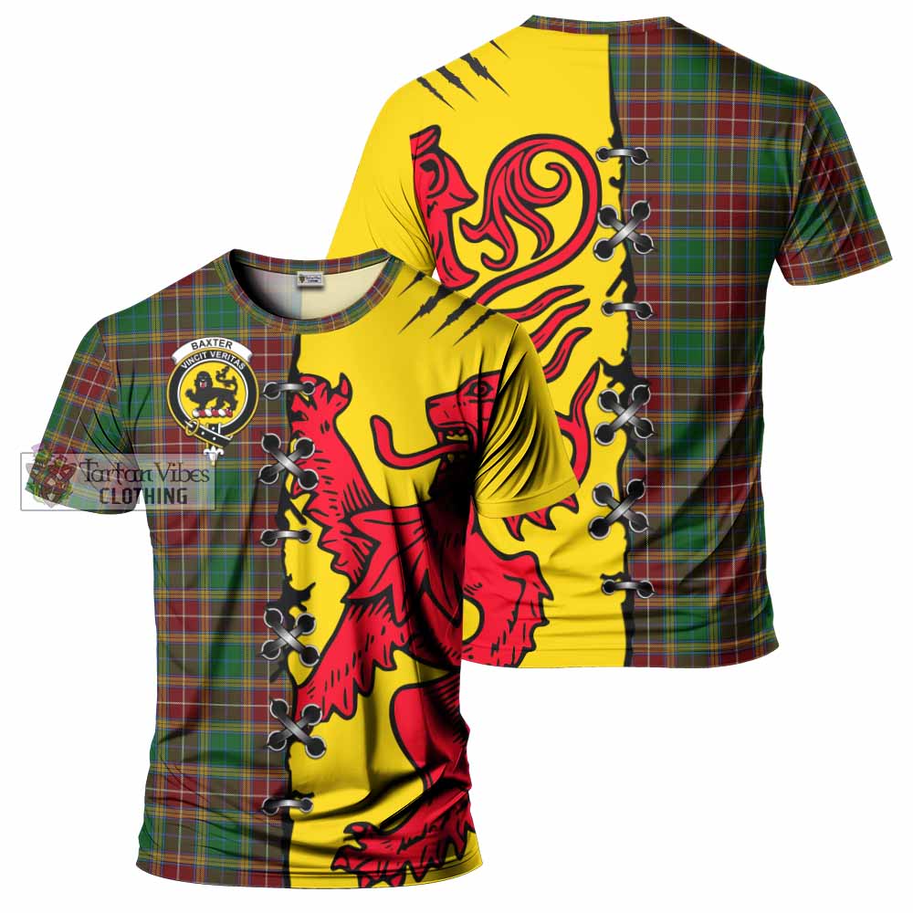Baxter Tartan Family Crest T-shirt Lion Rampant Honor - Tartan Vibes Clothing
