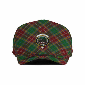 Baxter Tartan Flat Cap, Jeff Cap Cross Style with Family Crest