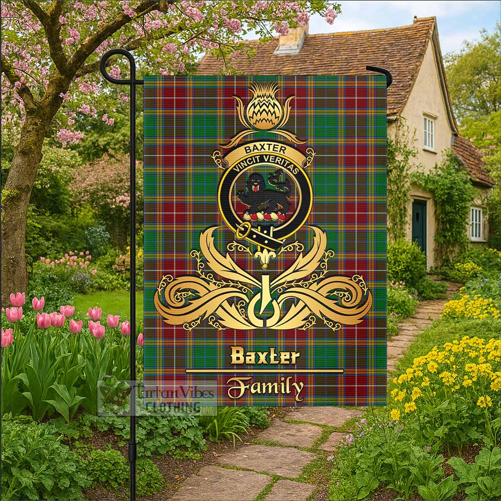 Baxter Tartan Garden Flag with Highland Thistle Cherish Family Crest Style - Tartan Vibes Clothing