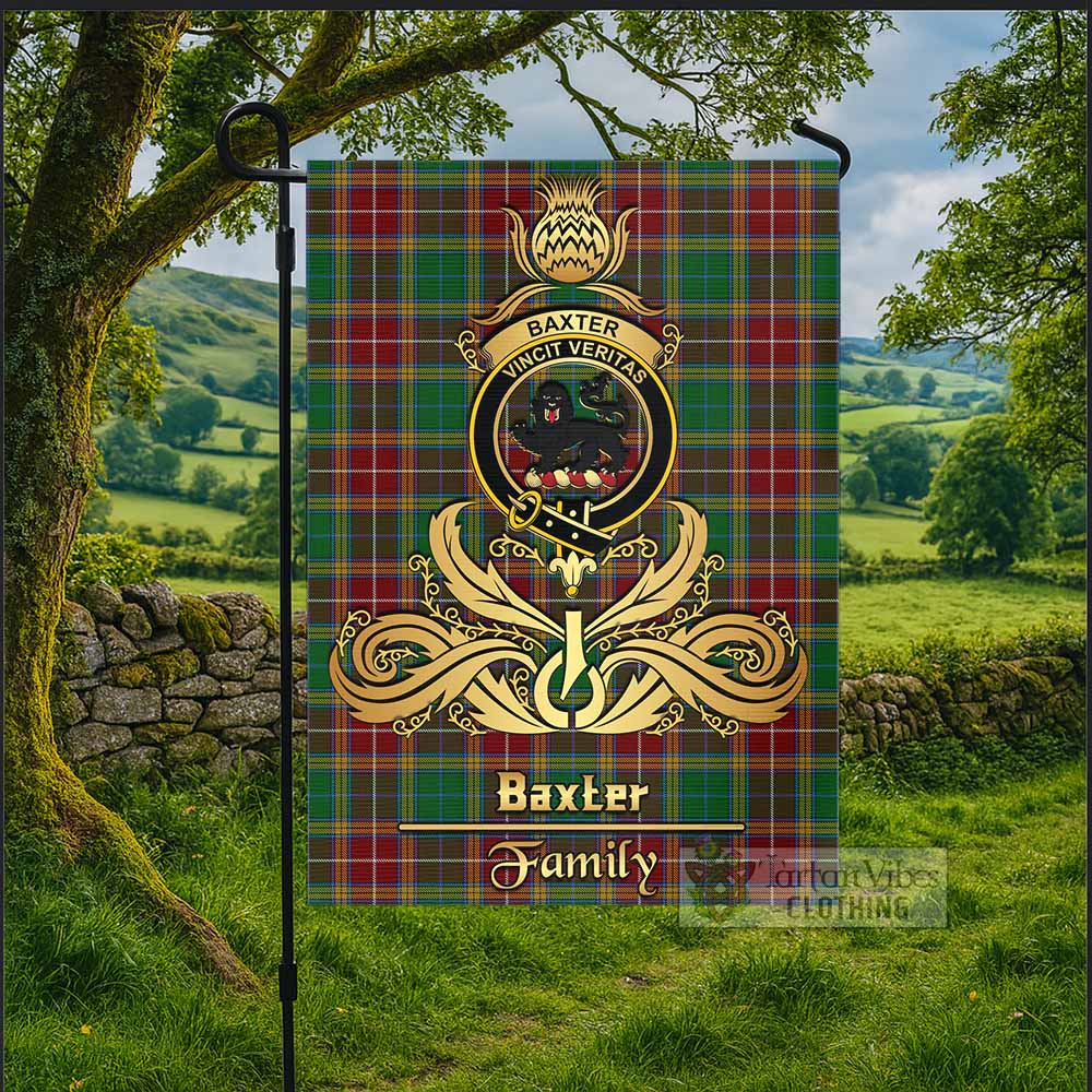 Baxter Tartan Garden Flag with Highland Thistle Cherish Family Crest Style - Tartan Vibes Clothing
