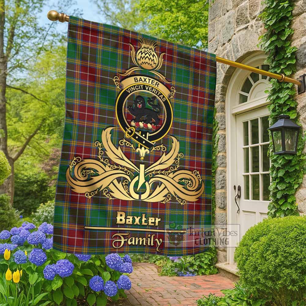 Baxter Tartan Garden Flag with Highland Thistle Cherish Family Crest Style - Tartan Vibes Clothing