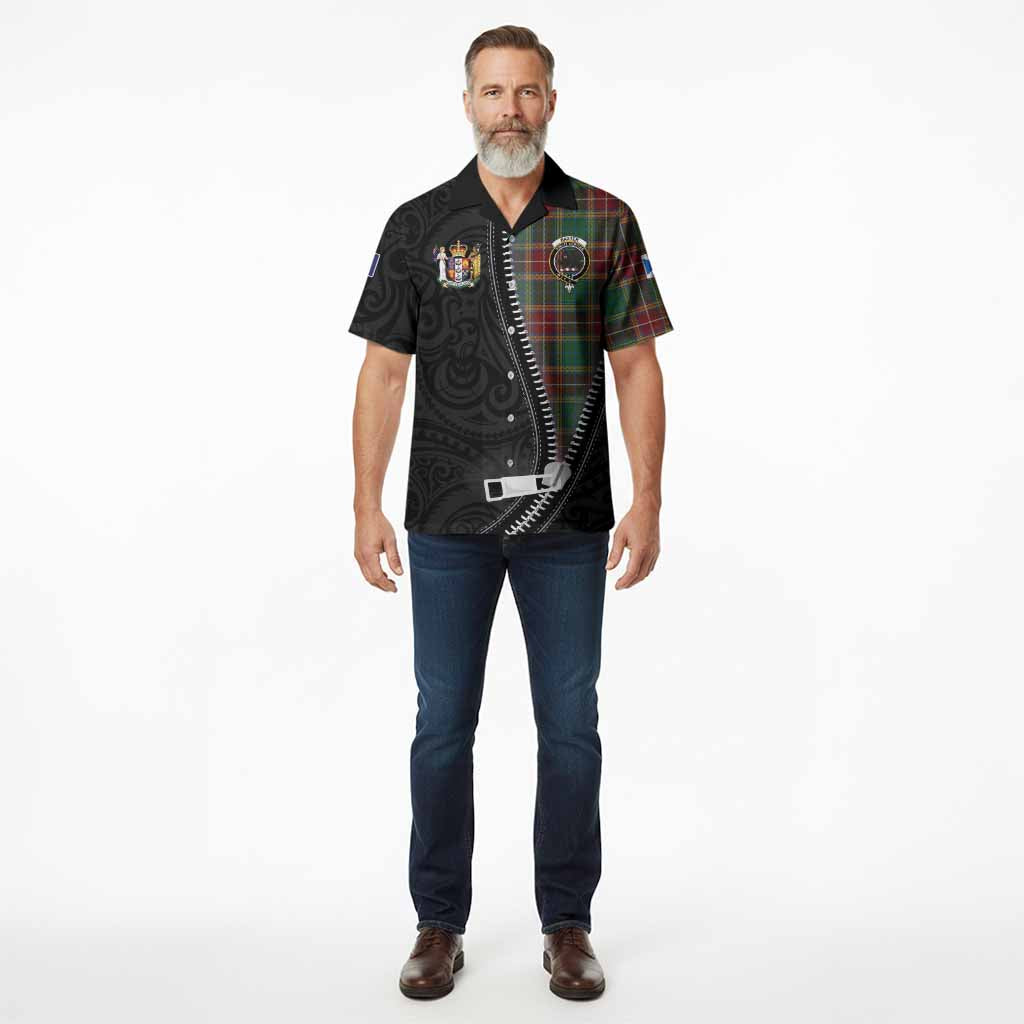 Baxter Tartan Hawaiian Shirt New Zealand Pattern Unique Zipper Stylized