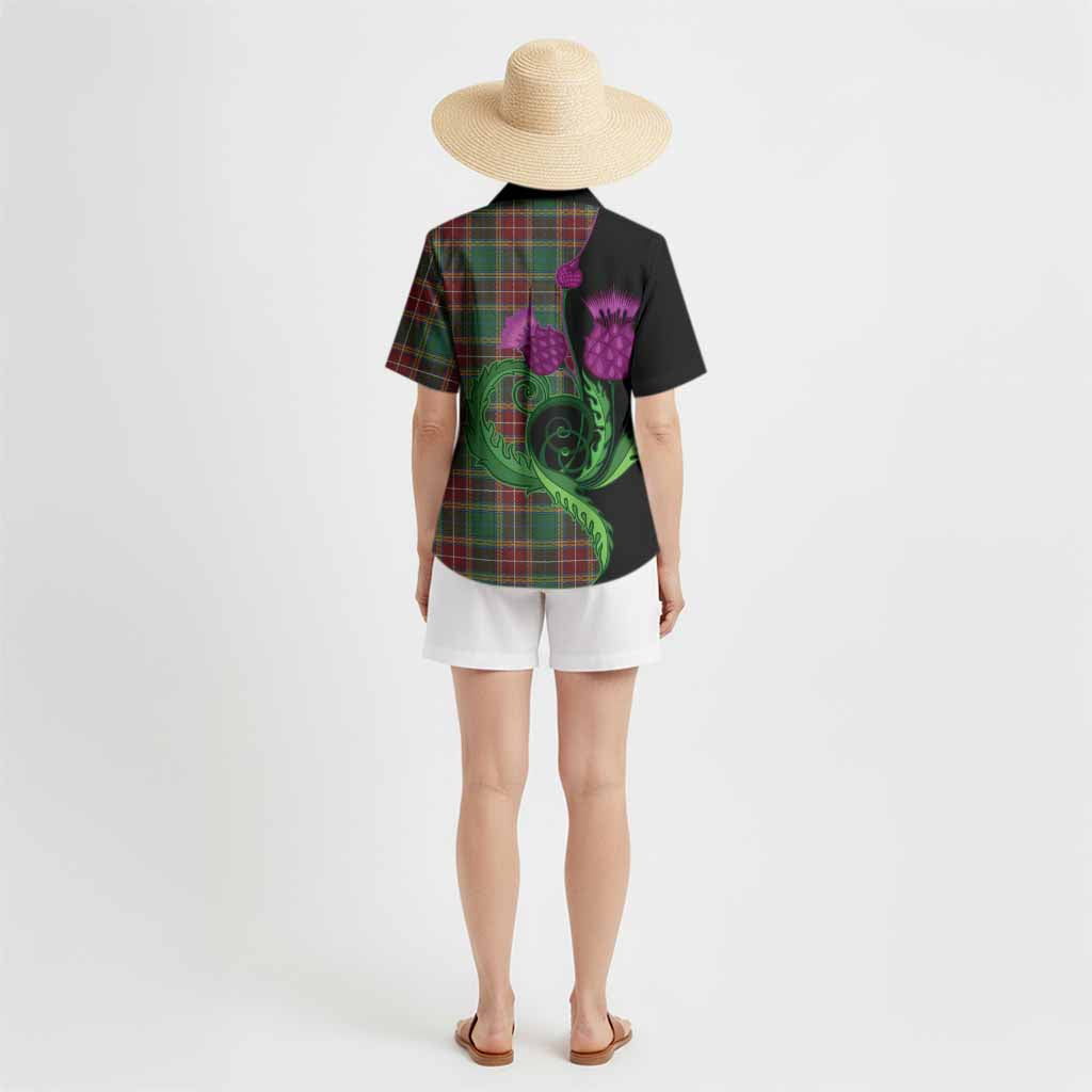 Baxter Tartan Hawaiian Shirt Traditional Scottish Thistle