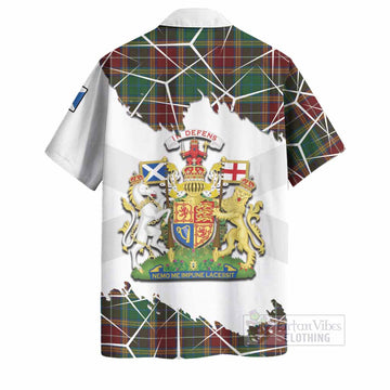 Baxter Tartan Hawaiian Shirt with Family Crest and Lion Rampant Grunge Style