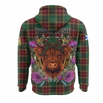 Baxter Tartan Hoodie Scottish Thistle Heilan Coo