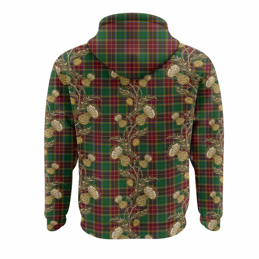 Baxter Tartan Hoodie Seamless Scottish Thistle Flowers
